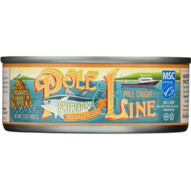 POLE AND LINE Skipjack Tuna in Water No Added Salt, 5 OZ