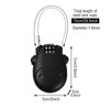 Extendable Cable Lock, 75 cm Steel Cable Luggage Lock, Combination
