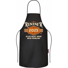 LOBO Gift for Men for Retirement, Retirement or Farewell – No More My Problem – Barbecue Apron Cooking Apron Kitchen Apron 100% Cotton Black, pension