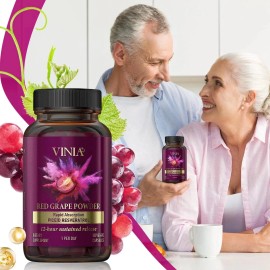 unbranded Vinia Red Grape Powder Rapid Absorbtion Piceid Resveratrol 60 Veggie Capsule-2pc