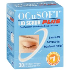 OCuSOFT Lid Scrub Plus Eyelid Cleanser Pre-Moistened Pads 30 EA
