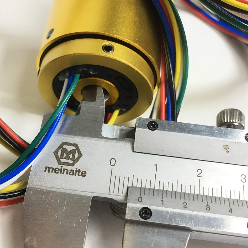 Taidacent Through Bore Electrical Slip Ring Rotary Electrical Contact 6/12/18/24