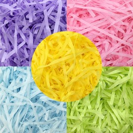 UUYYEO 100g Easter Basket Shredded Paper Filler Gift Wrapping Paper Shreds Gift Wrap Cut Paper Gift Basket Filling Paper Gift Bag Fillers Gift Packaging Shredded Paper