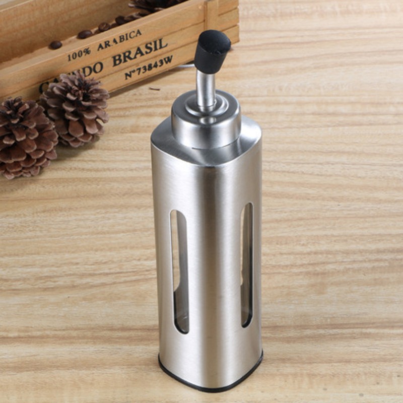 220ml Oil Dispenser Bottle Stainless Steel Oil Bottle Sauce Container