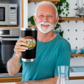 pinvgsbu 90th Birthday Gifts for Women Men, 20oz Insulated Tumbler Gifts for 90 Year Old Men or Women, 90 Year Old Birthday Gifts for Women Men, Funny Back to 1935 Cup Present