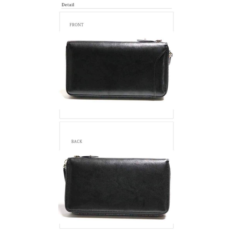 Berkut Vegetable Tanned Leather, Genuine Leather, Long Wallet, Round Zipper,