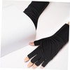 VICASKY 4 Pairs UV Nail Gloves Fingerless Manicure Gloves for