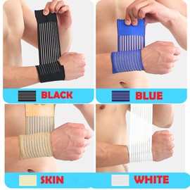 CHSG 4PCS Kompressionsbandage, Elastische Wrap Knie Unterstützung Brace, Kompression justierbare Kniestütze Anti-Rutsch Wrap Bandage, Kniestütze Unterstützung für Frauen Männer Sport, Laufen