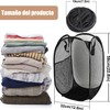 Cesto Ropa Sucia de Malla Plegable, 2 Pack Cesto para