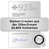 SilberDream SDO305 Sterling Silver 925 Creole Earrings