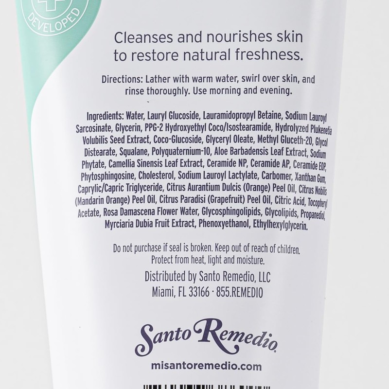 Santo Remedio, Piel Eterna, Purifying Cleanser, Removes Impurities and Provides