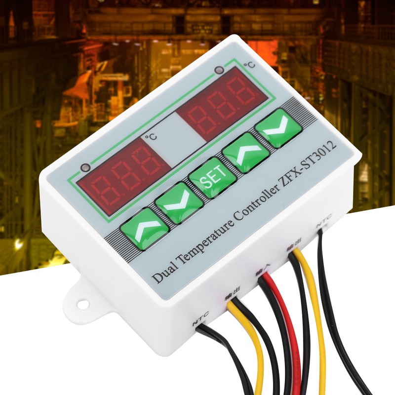 ZFX-ST3012 Intelligent Digital Temperature Controller Dual Display Electric Microcomputer Thermostat(24V