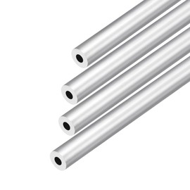DMiotech Set of 4 (Outer Diameter 12mm x Inner Diameter 5mm) 6063 Aluminum Round Tube Length 300mm Industrial Metal Pipe for DIY Projects