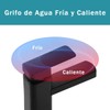 Grifo Para Lavabo de Baño Acero Inoxidable, Mezcladora Monomando de