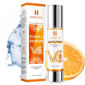 HANYWIL Vitamin C Serum for Mature Skin, 20% Vitamin C Face Serum with Hyaluronic Acid, Dark Spot Remover, Hydrating Skincare for Wrinkle Reduction, Lifting & Firming - 1.7 fl oz