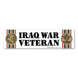 Iraq War Veteran Bumper Strip Magnet by Magnet America Is 2.875" x 10.875" Made for Vehicles and Refrigerators