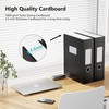 JiaWei Black Storage File Boxes,Document File Folder,A4 Archives Cases with
