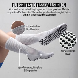 my STITCHERY Football Grip Socks Embroidered with Desired Text – Football Socks as an Unusual Gift Idea, White