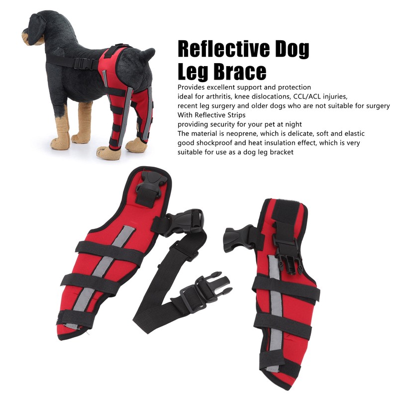 Dog Leg Brace Elastic Safe Shockproof Pet Knee Pads with