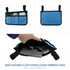 Wheelchair Bag with Pockets Reflective Strips Armrest Side Bag for