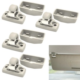 Car Sun Visor Holder Clips, Sun Visor Holder Clip Grey for VW Caddy Golf Mk4 Sharan Passat Polo Amarok Transporter T5 Touran Seat Ibiza Leon Skoda Fabia Octavia Superb 3B0857561B (Pack of 4)