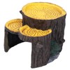 Resin Mini Stump Shape Hiding Hole Wooden Cave Artificial Aquarium