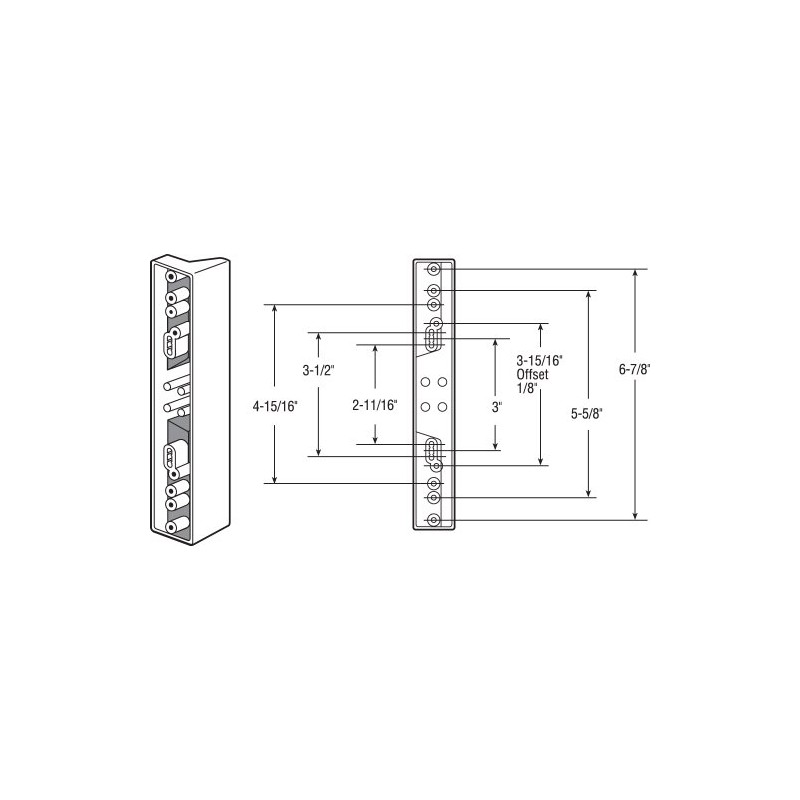 Prime-Line C 1056 Universal Sliding Door Outside Pull, Diecast Construction,