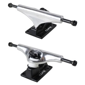 Core Skateboard Trucks 5.5 (8.25") Silver/Black Base, Premium Bushings