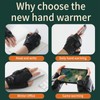 Half Fingers Heating Gloves 3 Levels Temp Cordless Rechargeable USB