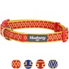 Blueberry Pet 4 Patterns Gold Metallic Thread Zigzag True Red