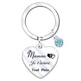 GULRK Geschenk für Mama, Schlüsselanhänger, Muttertag, Weihnachtsgeschenk, Mama, Geschenk für Damen, Geschenk für Geburtstag, Mutter, Geschenk für Mama, originelles Geschenk, silber, 58