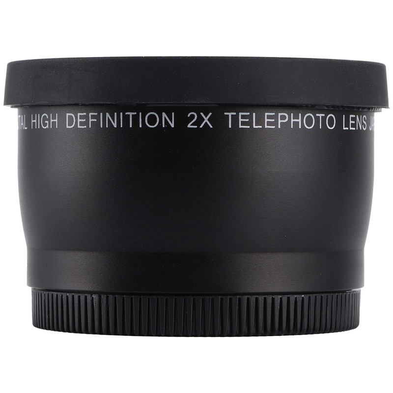55mm 2X Camera Magnification Lens,Alloy 2X Telephoto Optical Glass Lens,