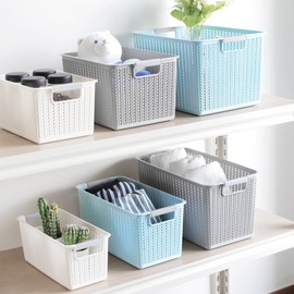 Stitch storage rattan basket basket Type 2 Stitch Basket S2 Blue 2ea