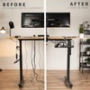 VIVO Iron Dual Clamp-on Desk 17 inch Cable Management Wire