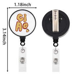 Lywjyb Birdgot Italy Travel Badge Reel Italian Themed Gift European Italy Travel Lover Gift Honeymoon Merch (Ciao Badge CA)