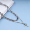 Yienate Punk Layered Cross Necklace Choker Gothic Chunky Cuban Chain