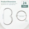 Shower Curtain Hook Rings, 24-Pack Rust-Resistant Metal Shower Curtain Rings