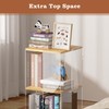 tonchean Rotating Bookshelf, 2-Tier Acrylic Bookcase Clear Floor Standing Display