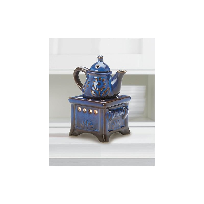 Koehler 10017714 5.375 Inch Teapot Stove Oil Warmer Blue