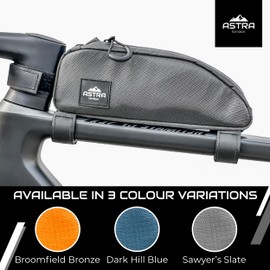 Astra London Top Tube Bag Sawyer's Slate Aero Bike Frame Cycling Bag