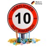 DARO Design - Traffic Sign 10 Years of Congratulations -