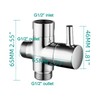 CIENCIA G1/2" Bathroom Angle Valve for Solid Brass 3-Way Shower