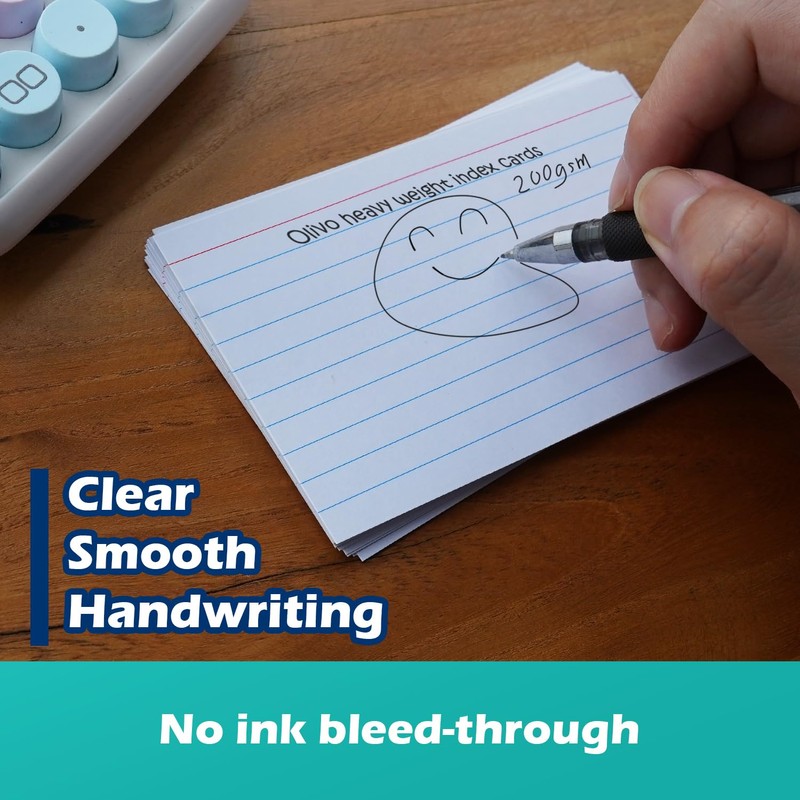 Index Cards 3x5 Lined Ruled Flash Note Cards 3" x