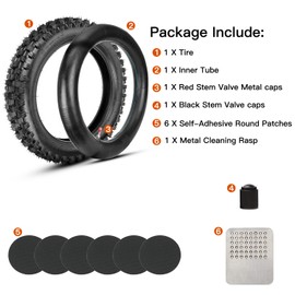 GREHUA 90/100-14 3.00-14" inch Rear Tire and Inner Tube for 125cc 140cc 150cc Coolster TaoTao Apollo RFZX18 CRF80R KLX125 RM80 YZ80 YZ85 TTR125 Pit Pro Trail Dirt Bike Off Road Motocross Heavy Duty