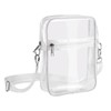 AIMALL Transparent PVC Messenger Bag with Adjustable Strap, Zipper Closure,