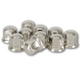 Hansen Styling Parts Universal Truck Wheel Nut Caps 32 mm Spanner Width Stainless Steel Pack of 10