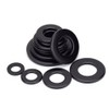 3/16'' (100 Pack) Stainless Steel Flat Washers, 9/16'' OD, Black