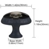 Artinhand 4 Pack Skull Kitchen Cabinet Knobs Round Drawer Pulls