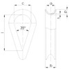 Design61 8 mm Wire Rope Thimble DIN65457 Galvanised Steel Set