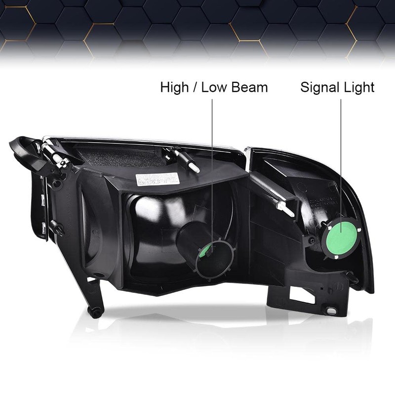 PIT66 Headlights Assembly Compatible with 1994-2001 Dodge Ram 1500/1994-2002 Dodge